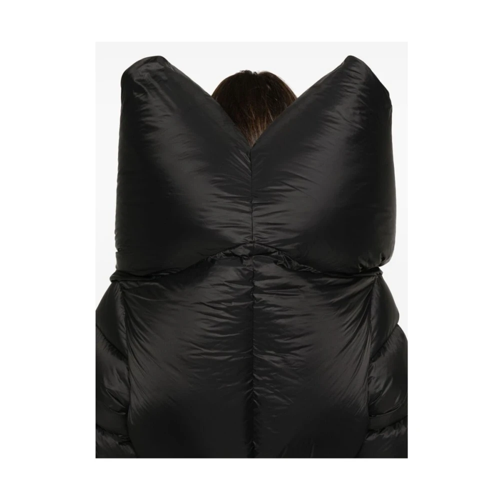 Rick Owens Gewatteerde zwarte bovenkleding met ritssluiting Black Heren