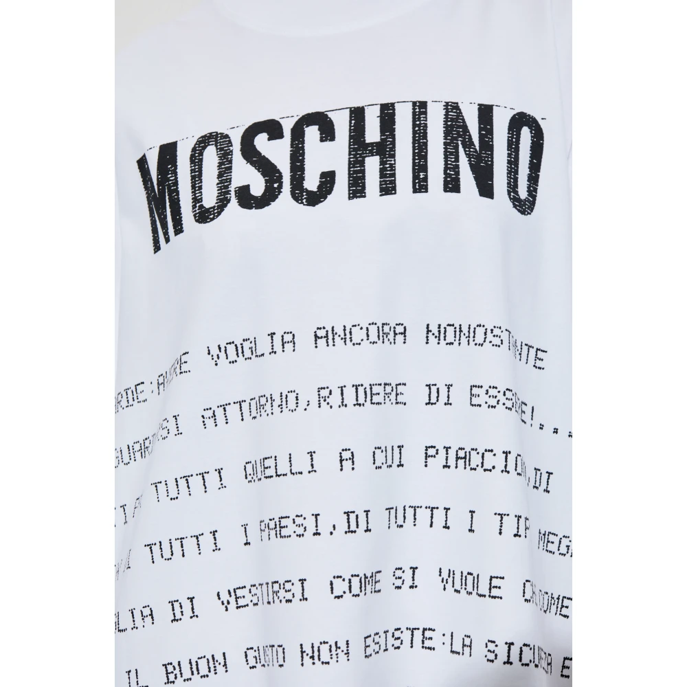Moschino Jurk met print White Dames