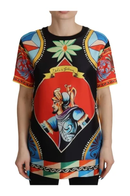 Tryckt T-shirt i siden