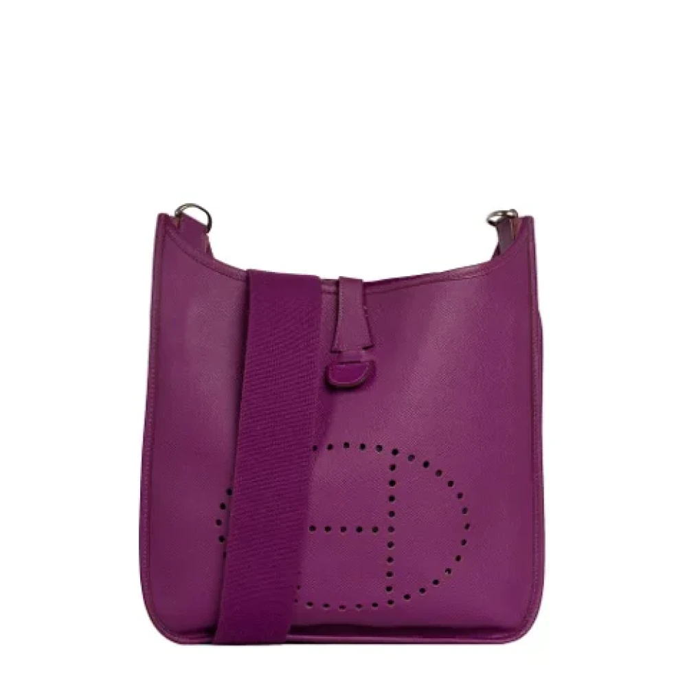 Hermès Vintage Pre-owned Leather shoulder-bags Purple Dames