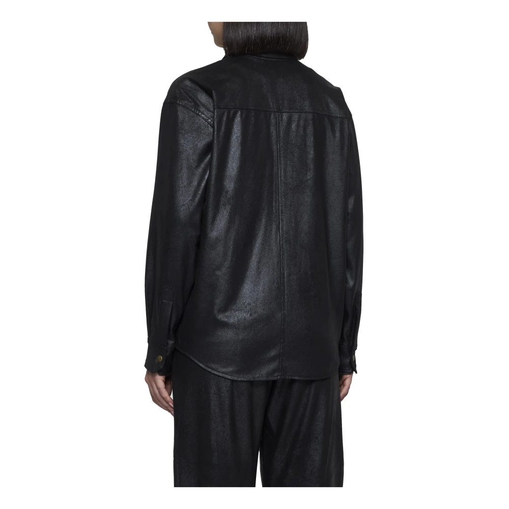 Isabel marant Zwarte Faux Suede Shirt Black Dames