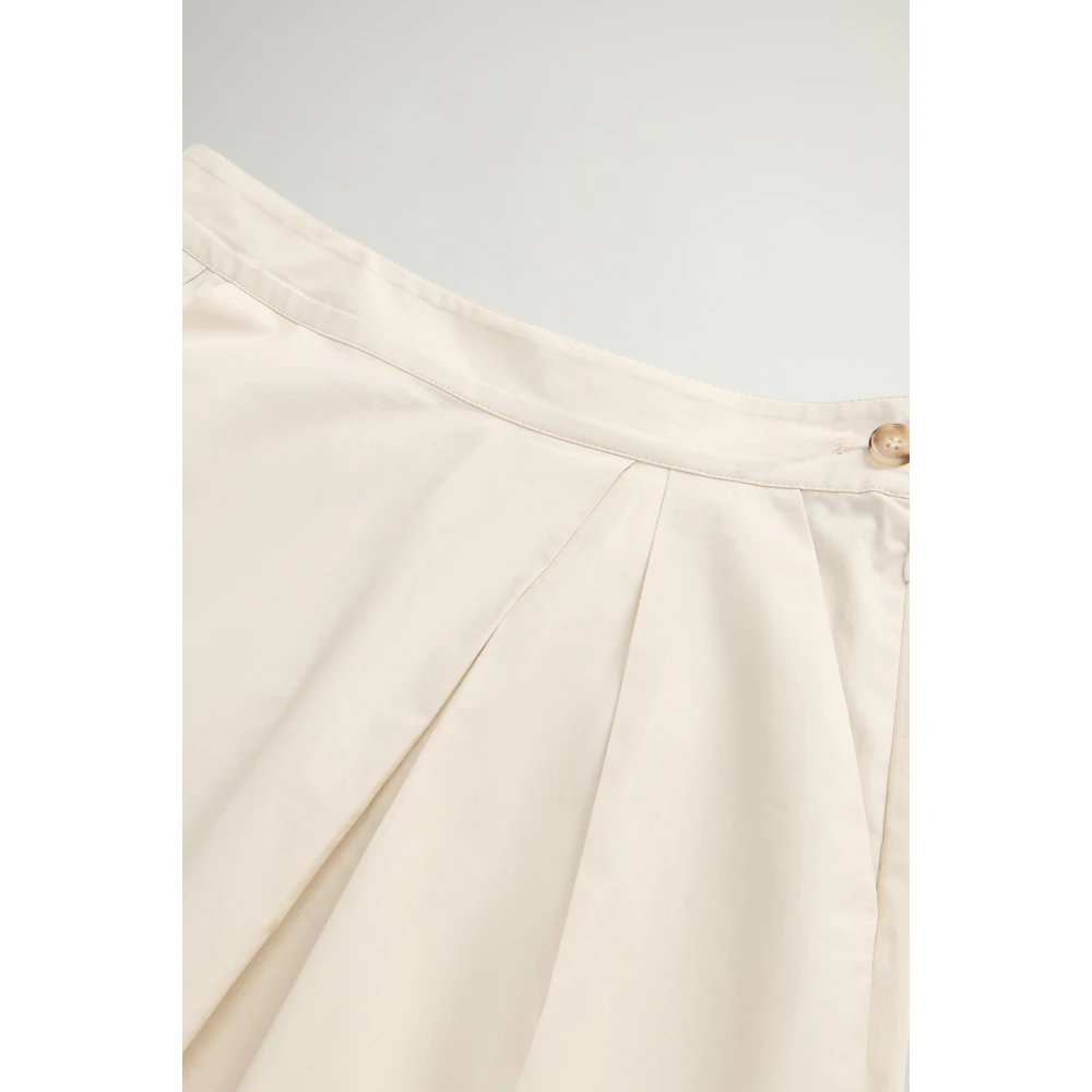 Woolrich Katoenen popeline rok met zakken Beige Dames