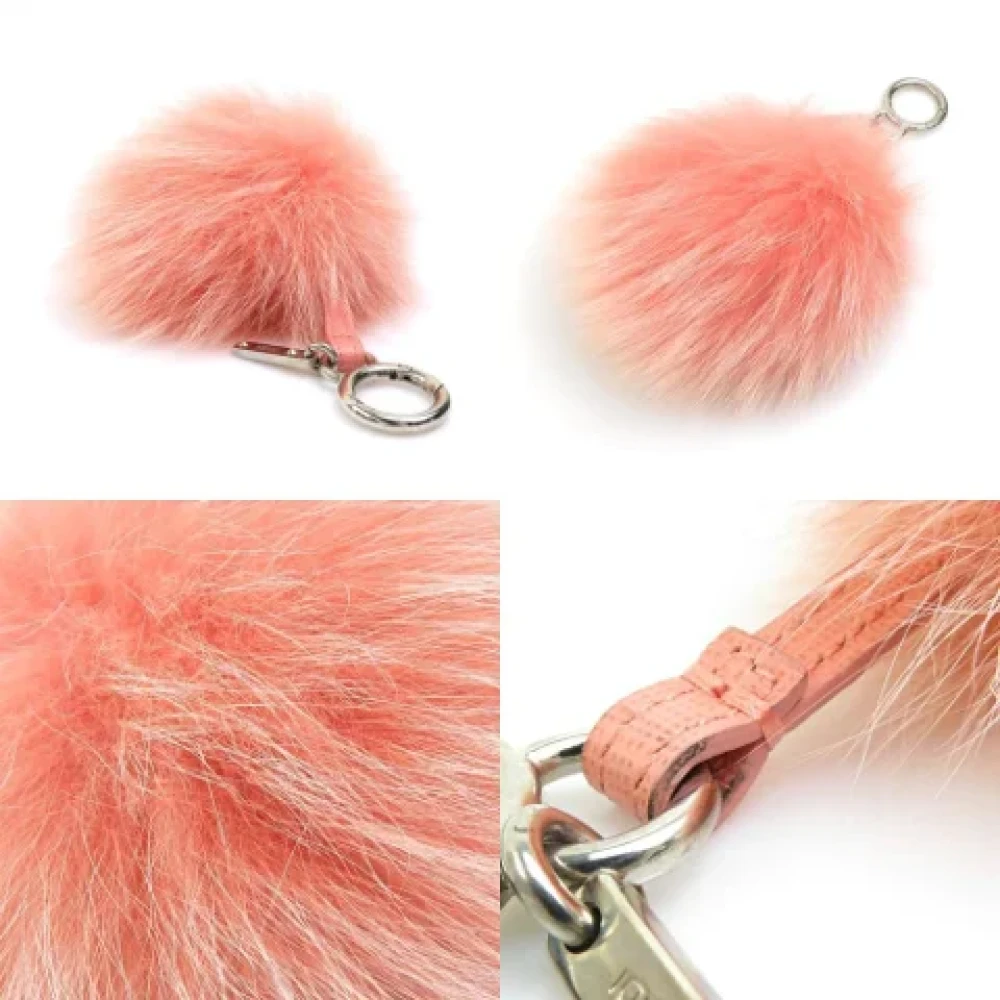 Fendi Vintage Pre-owned Leather key-holders Pink Dames