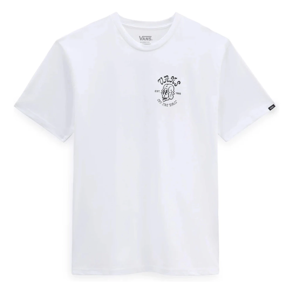 Vans Geschudde schedel T-shirt White Heren