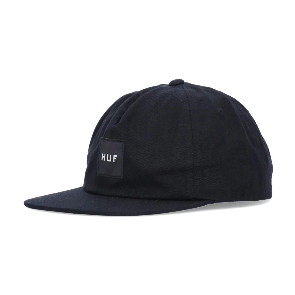 HUF Zwarte Snapback Cap Unstructured Box Stijl Black Heren