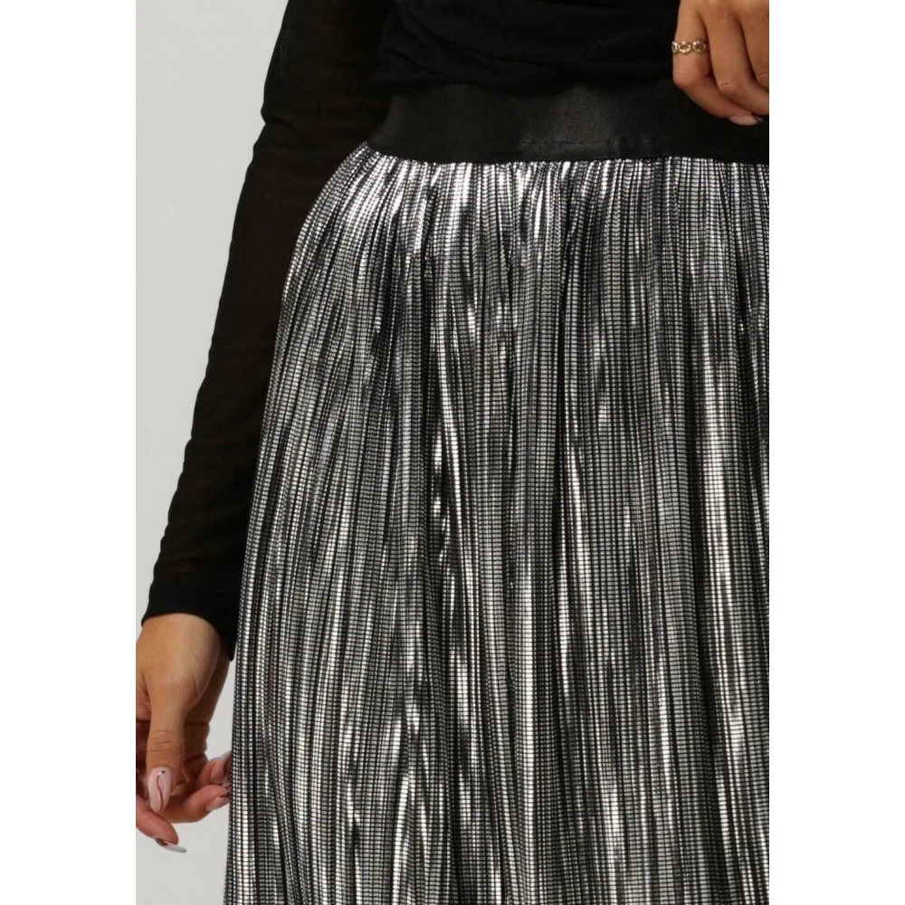 Co'Couture Metal Plisse Rok Riley Stijl Gray Dames