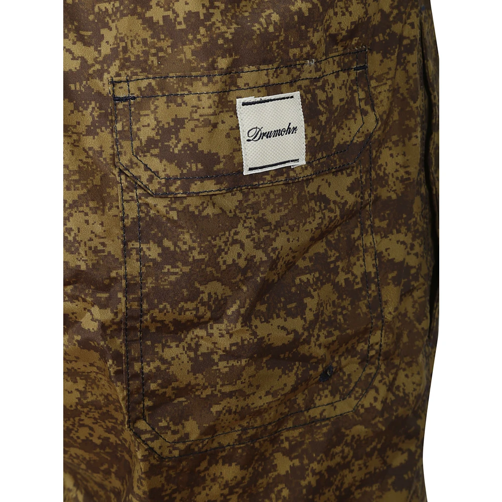 Drumohr Beige badpak met bruine print Brown Heren