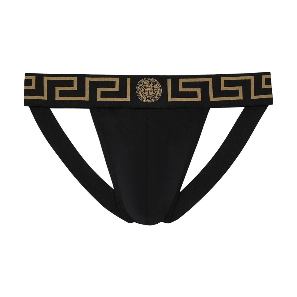 Versace Men's Black Greca Jockstrap - Underpants - 3XL - Underwear