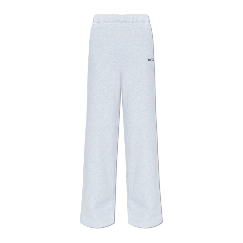 Rotate Birger Christensen Women's Gray Sweatpants, M, Joggers With Logo