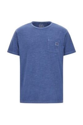 t-shirt-en-coton-bleu-avec-logo