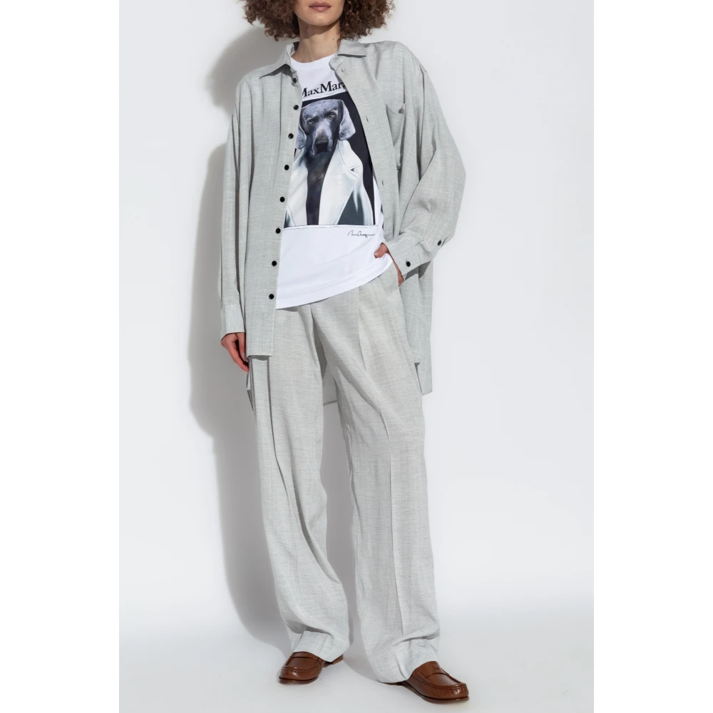 Max Mara Top 'Cipria' White Dames