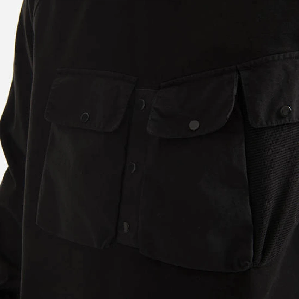 C.P. Company Zwarte Heavy Jersey Gemengde Sweatshirt Black Heren