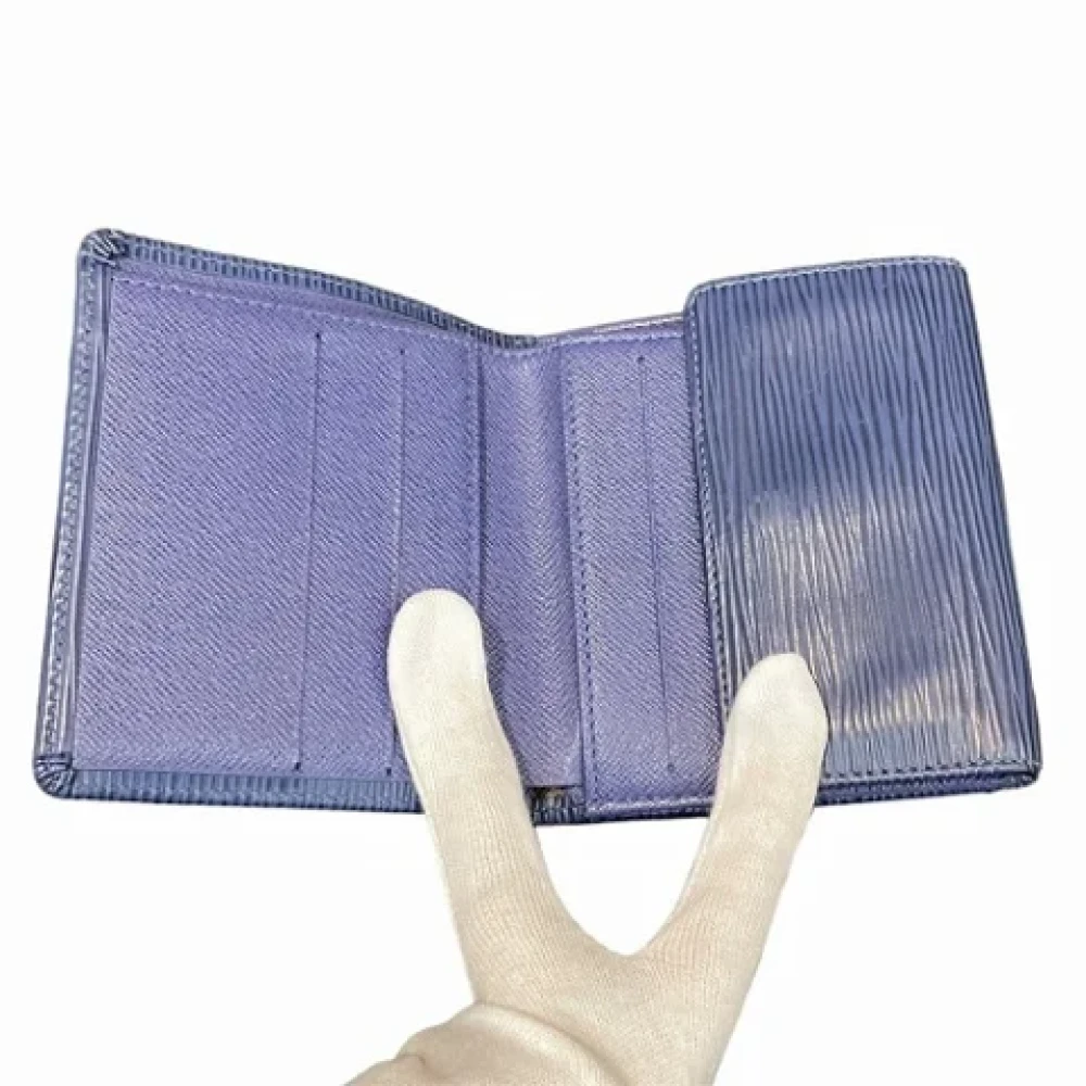 Louis Vuitton Vintage Pre-owned Leather wallets Blue Dames