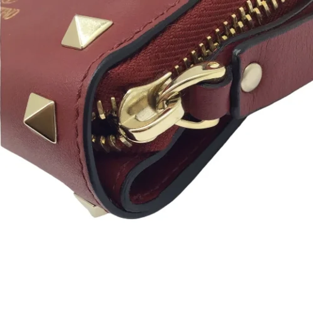 Valentino Vintage Pre-owned Leather wallets Red Dames