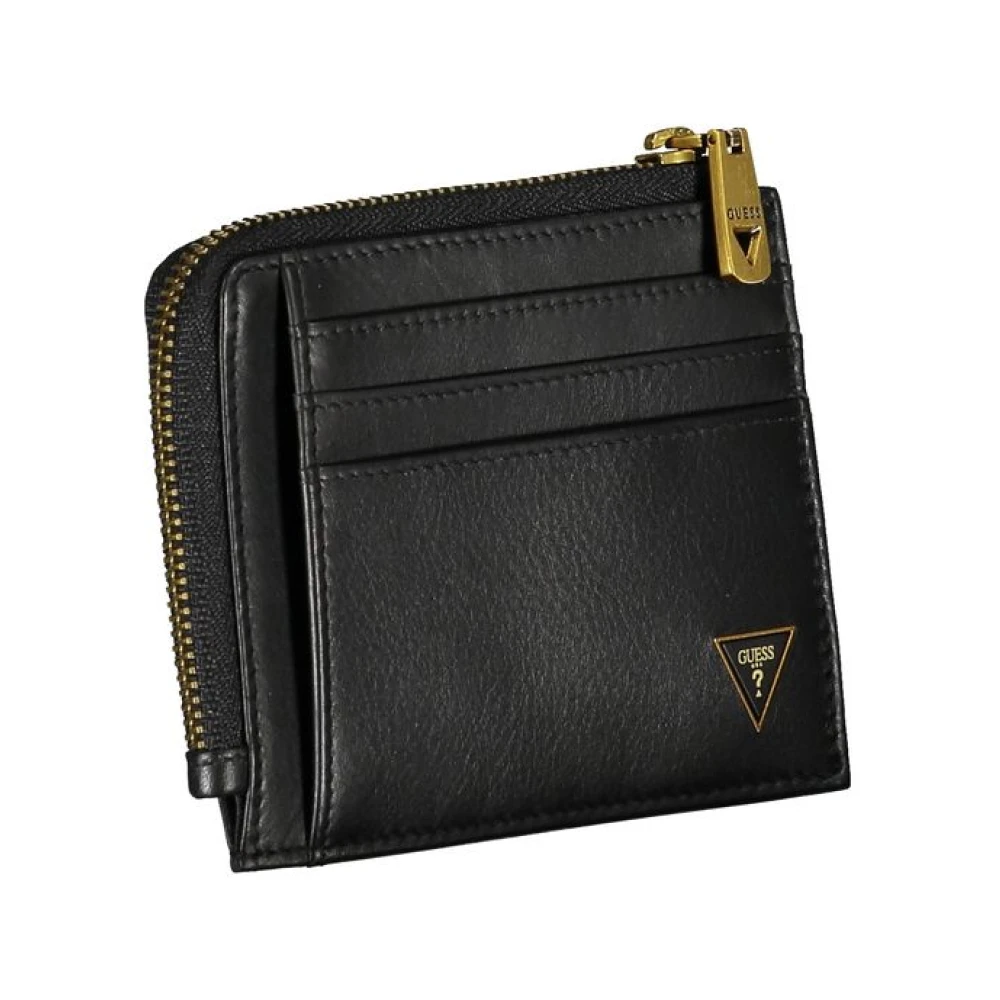 Guess Elegante Leren Portemonnee met RFID-bescherming Black Heren