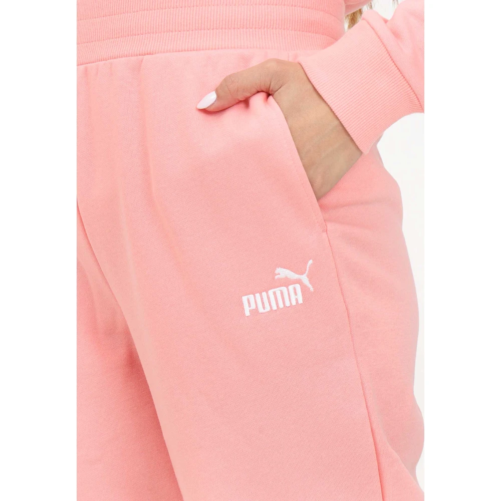 Puma Sportieve Geborduurde Broek Pink Dames