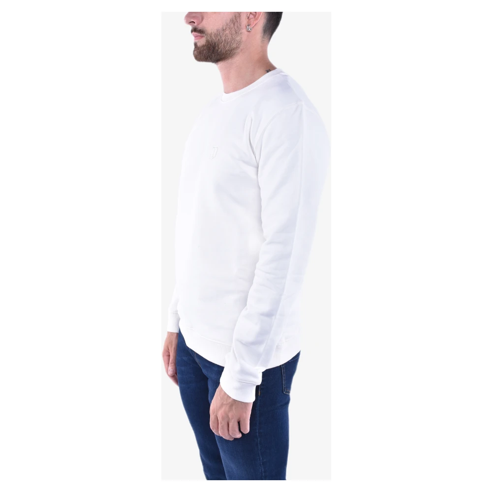 Dondup Crewneck Sweatshirt met Logo White Heren