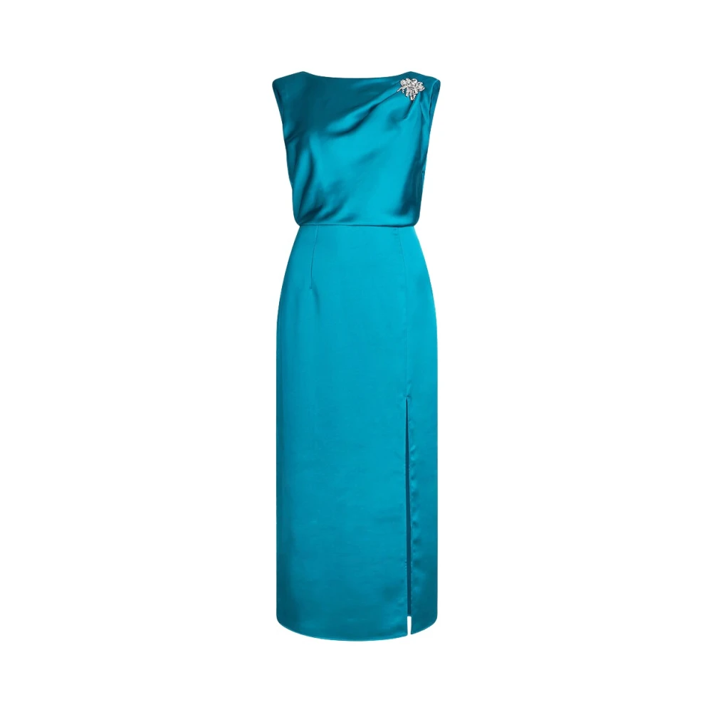 Liu Jo Mujer Vestido Midi De Satén Con Broche