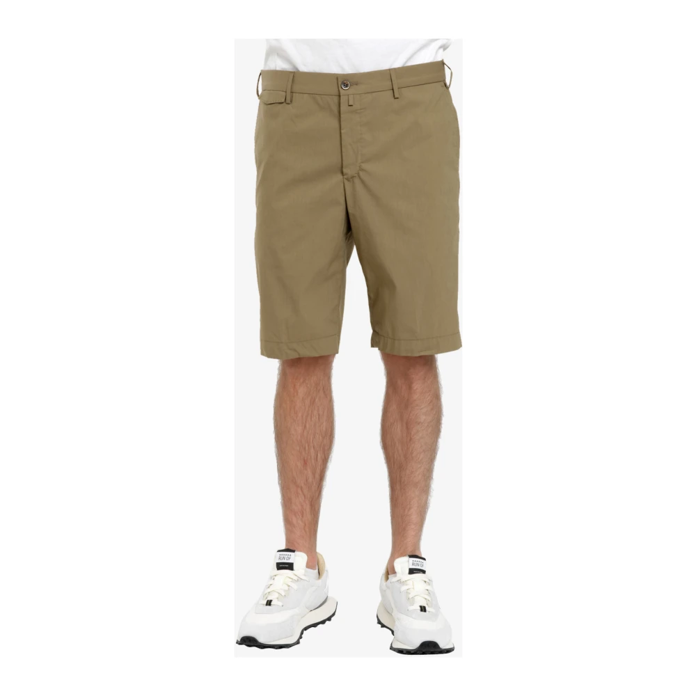 PT Torino Groene Katoenen Shorts met Zakken Green Heren
