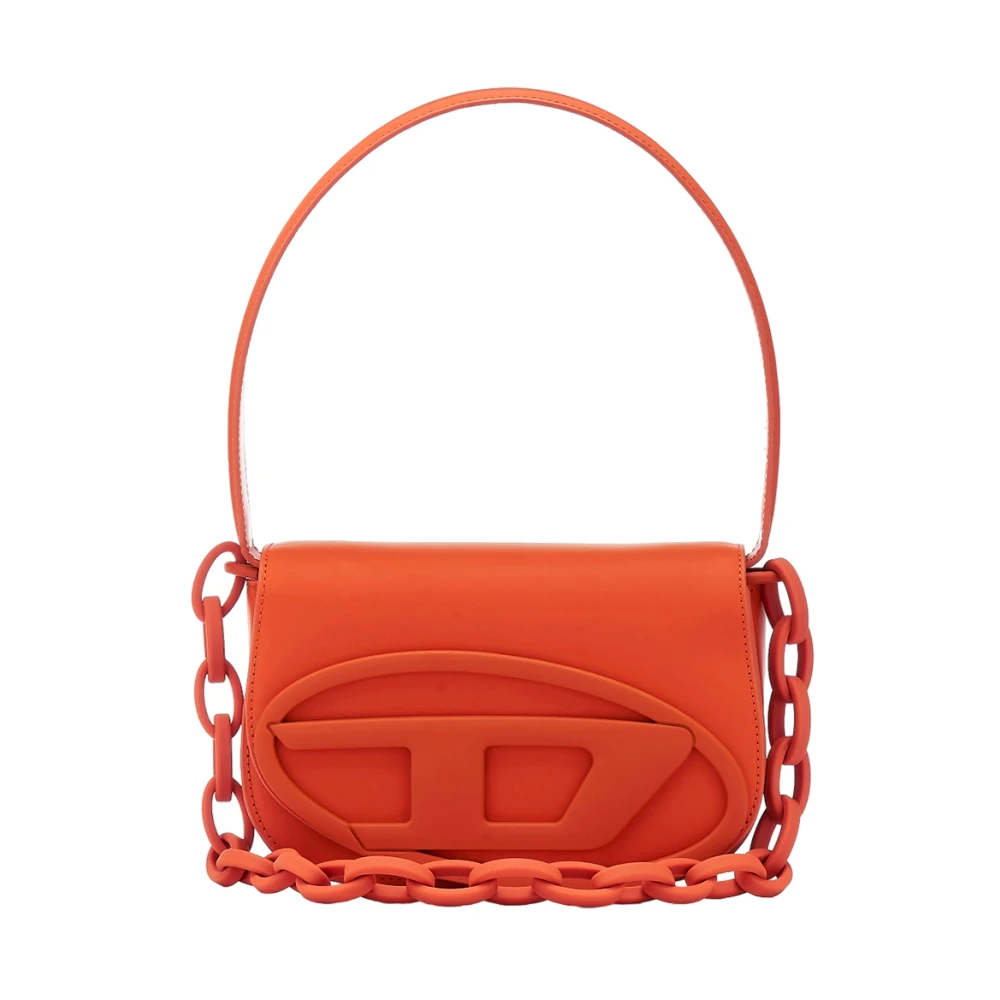 Diesel Gestructureerde Monochrome Schoudertas Red Dames