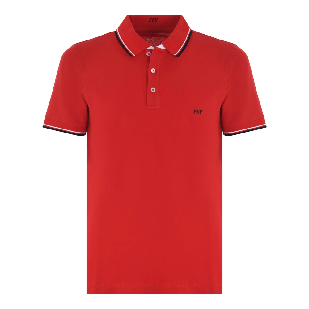 Fay - Tops > Polo Shirts - Red - Fay - Modalova