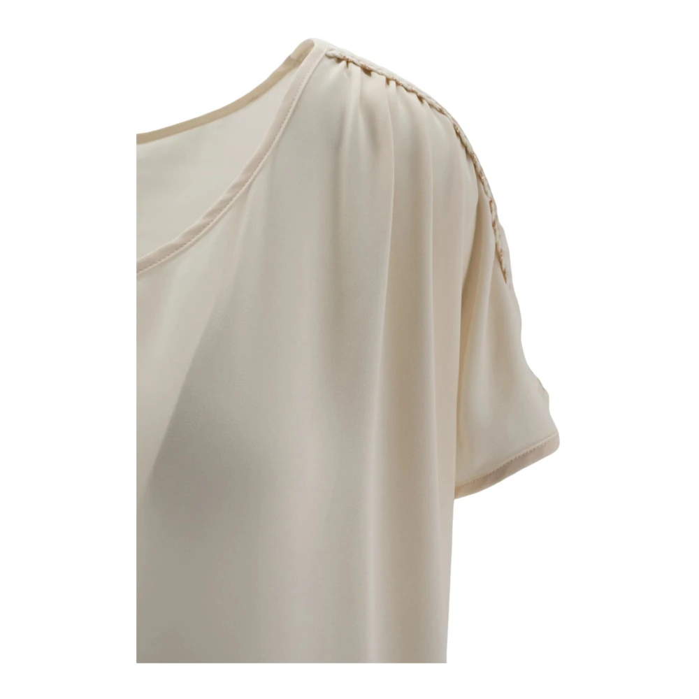 Kocca Korte Mouw Blouse Beige Dames