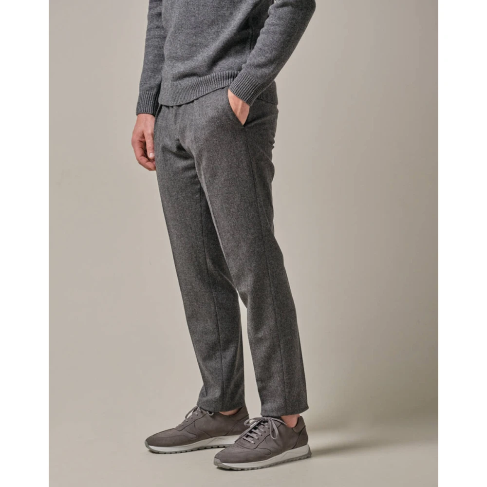 Profuomo Chino Broek Anthra Slim Fit Gray Heren