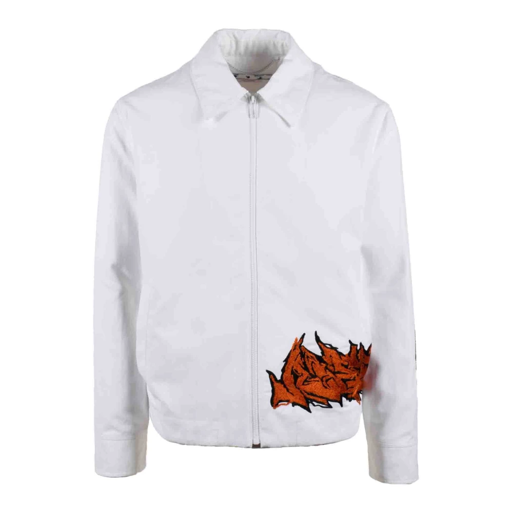 Off White Stijlvolle buitenkleding cap White Heren