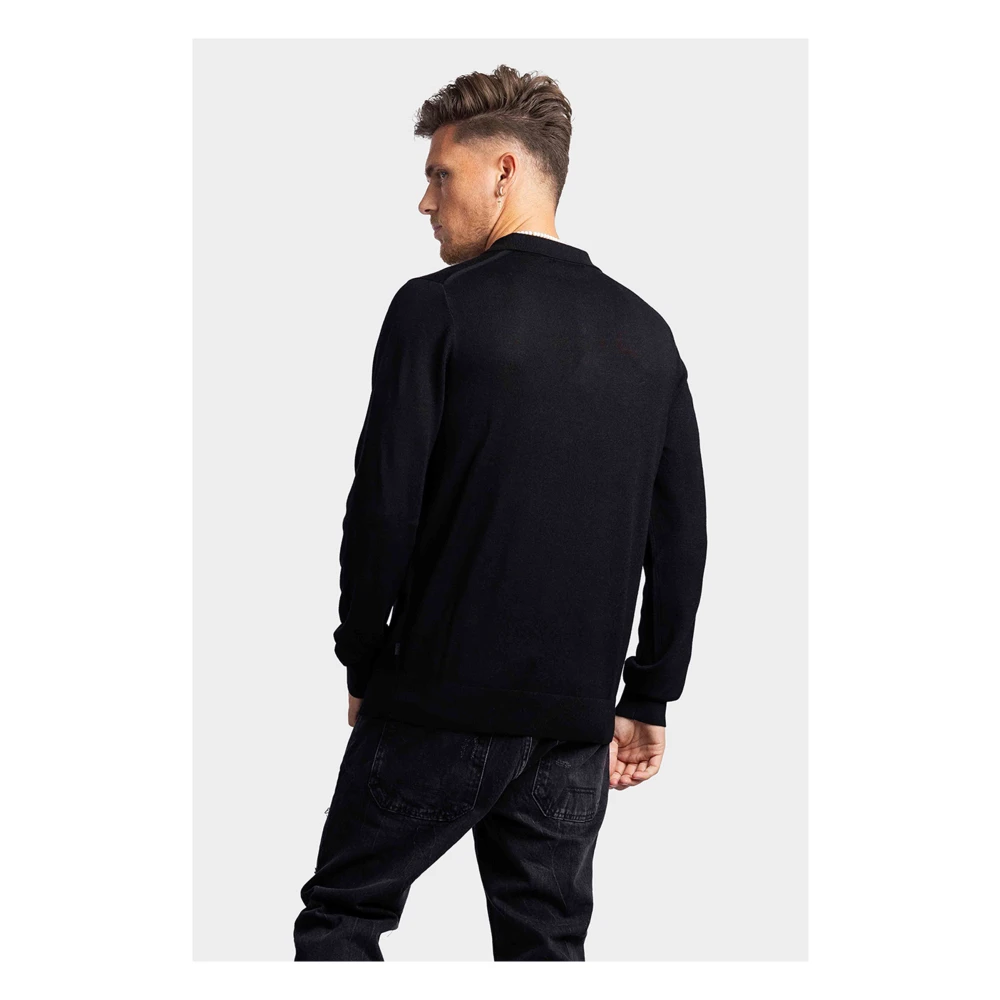 Michael Kors Longsleeve Polo Shirt Black Heren