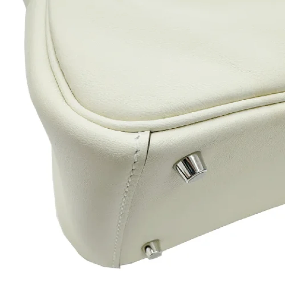 Hermès Vintage Pre-owned Leather handbags Beige Dames