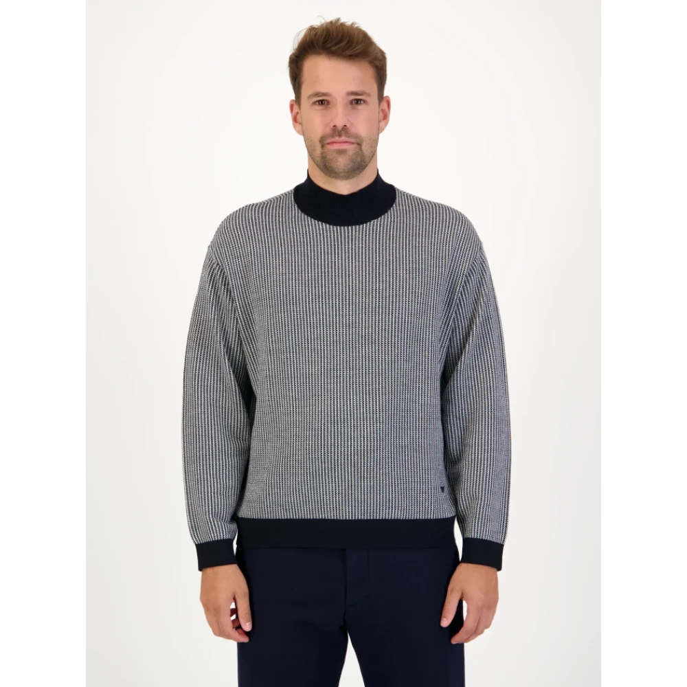 Emporio Armani Blauwe Wollen Coltrui Blue Heren
