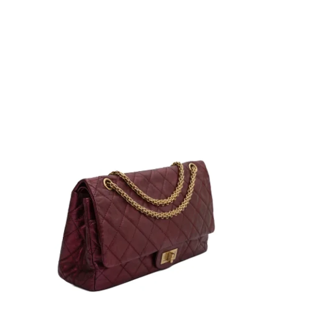 Chanel Vintage Pre-owned Leather chanel-bags Purple Dames
