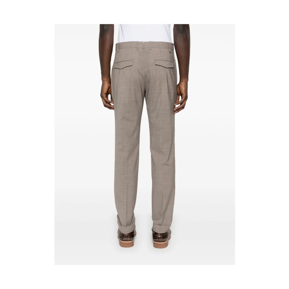 Pt01 Beige Broek met Verborgen Knoop Beige Heren