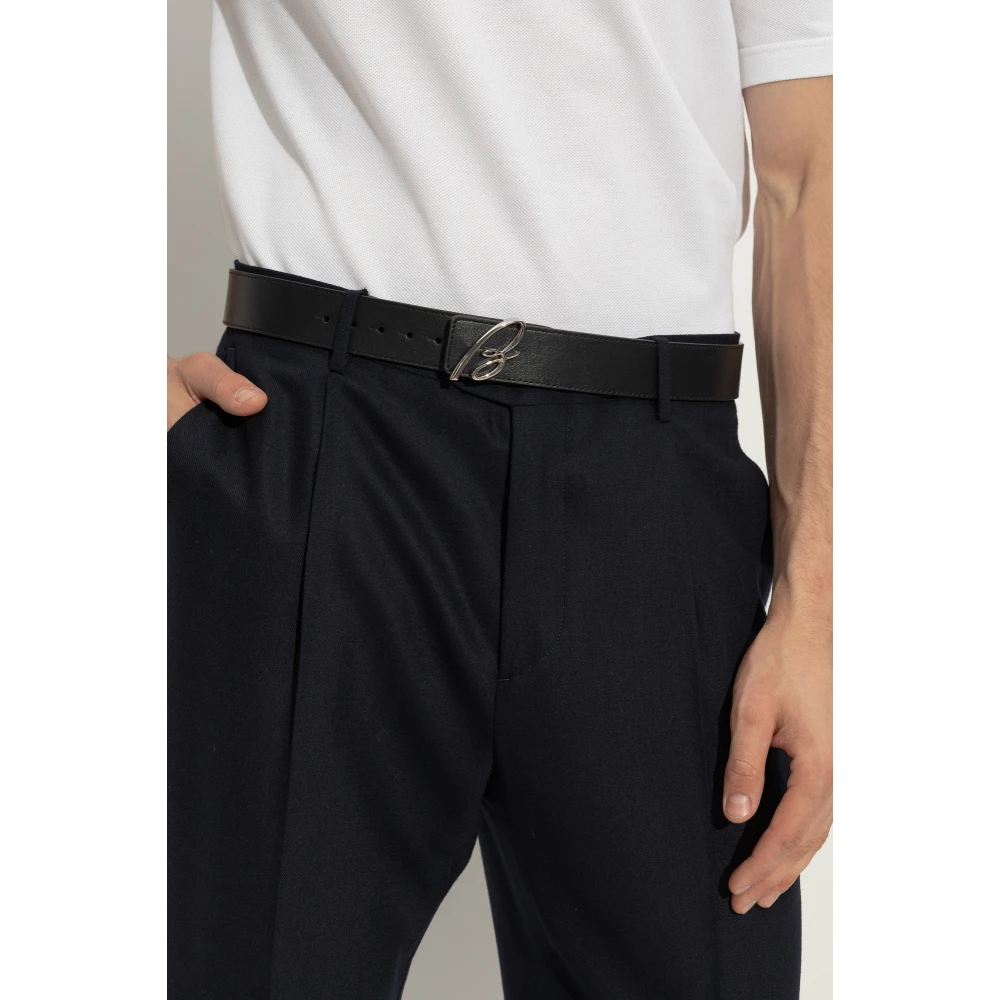 Brioni Dubbelzijdige riem Black Heren