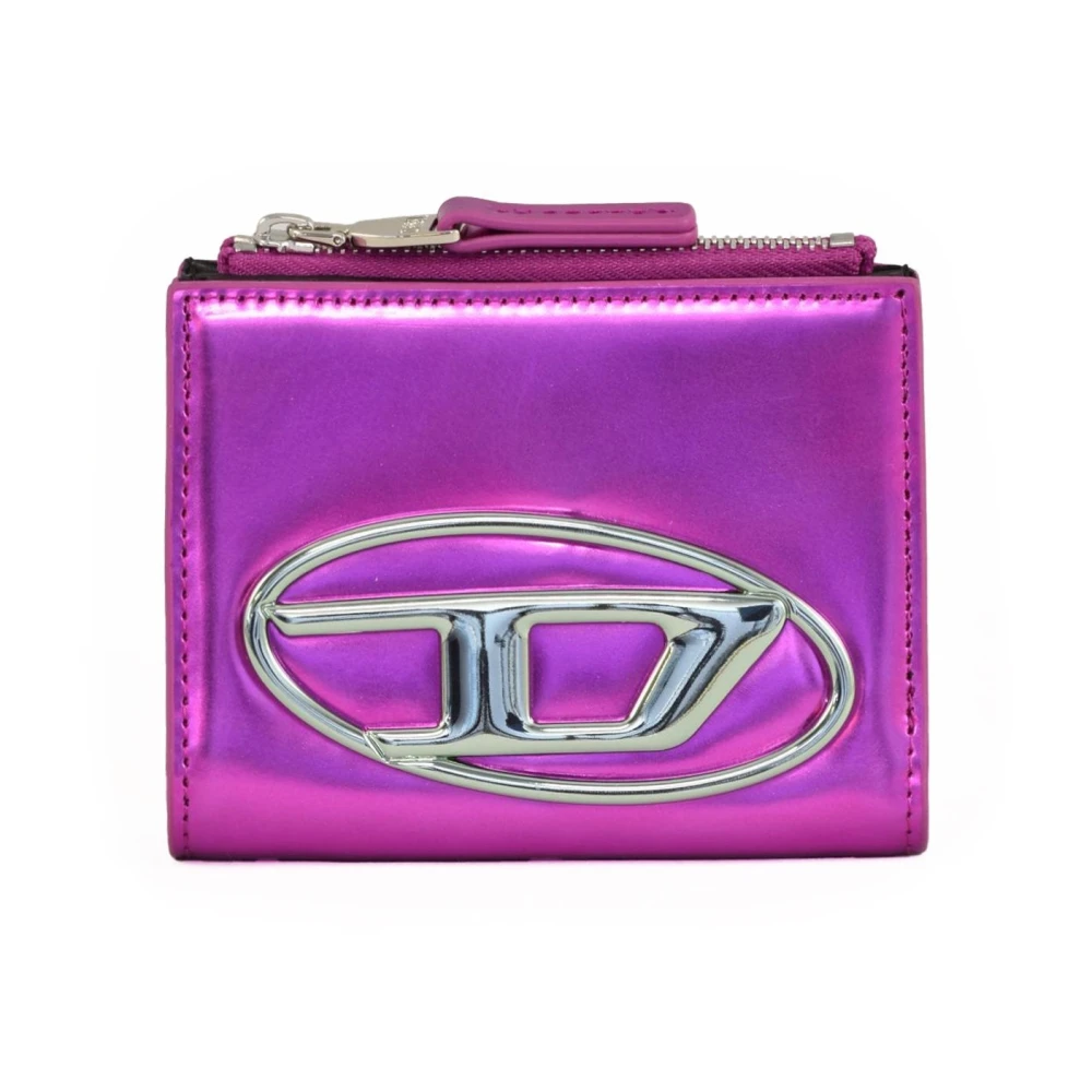 Diesel Leren portemonnee met stijl Pink Dames