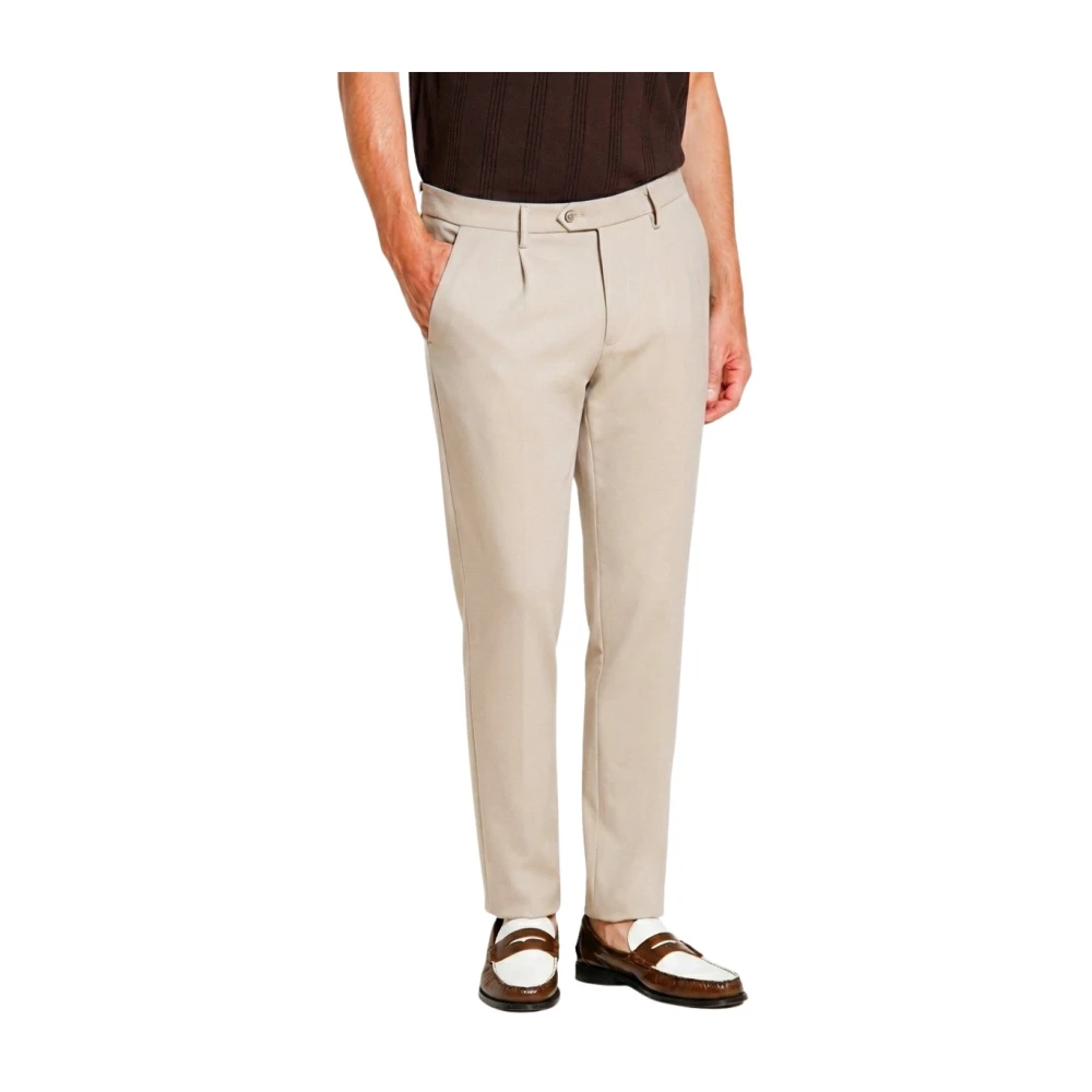 Mason's Mannelijk Beige Broeken Heren, 4XL, Katoen, Torino City 1 Pinces Chino Broek