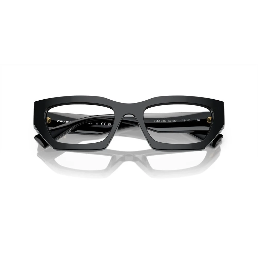Miu Black Eyewear Frames Black Unisex