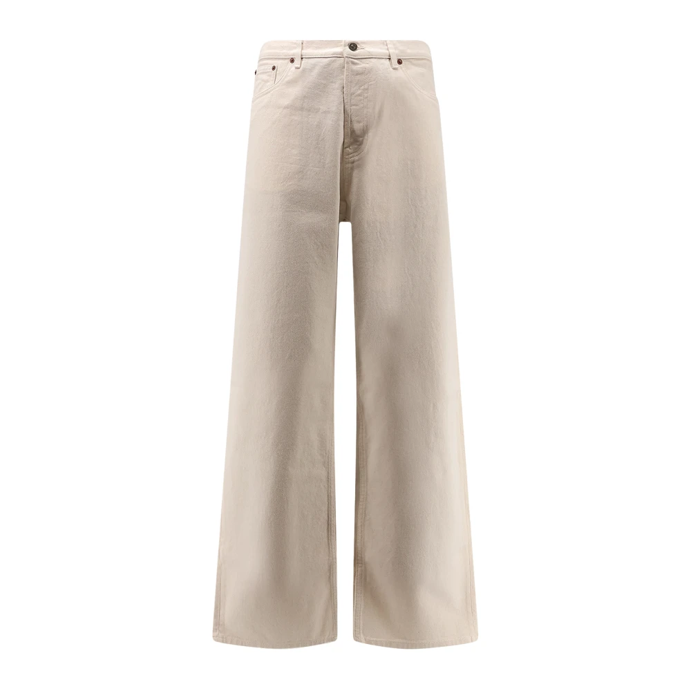 Valentino Men's Beige Wide Trousers, W31, Rtw... Ivory