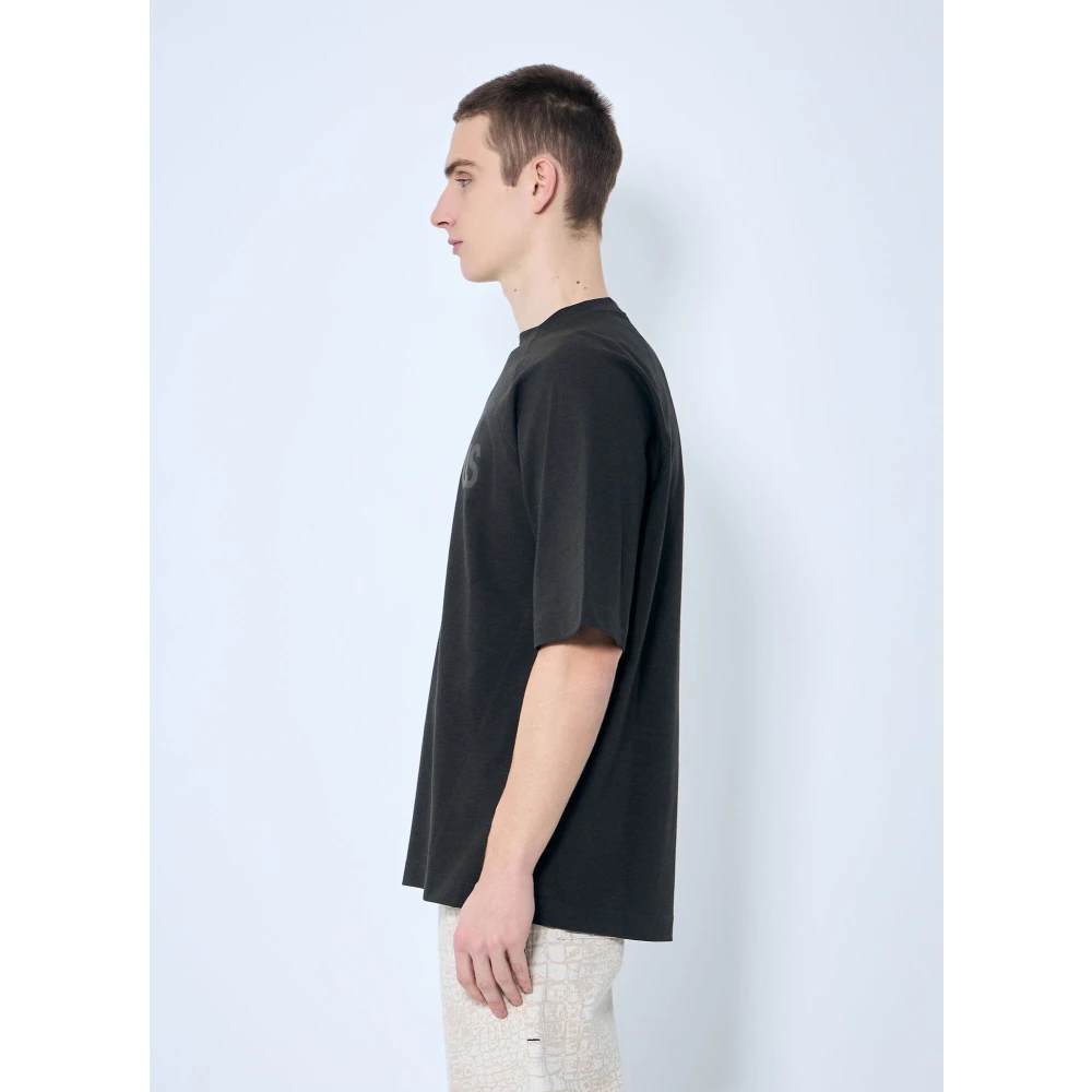 Jacquemus Logo Motief Katoenen T-shirt Brown Heren