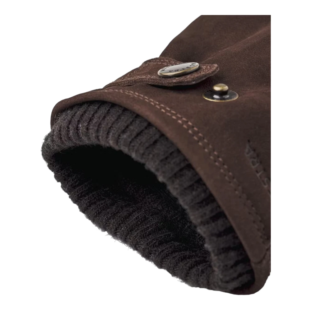 Hestra Klassieke Warme Winterhandschoen van Nubuck Geitenleer Brown Heren