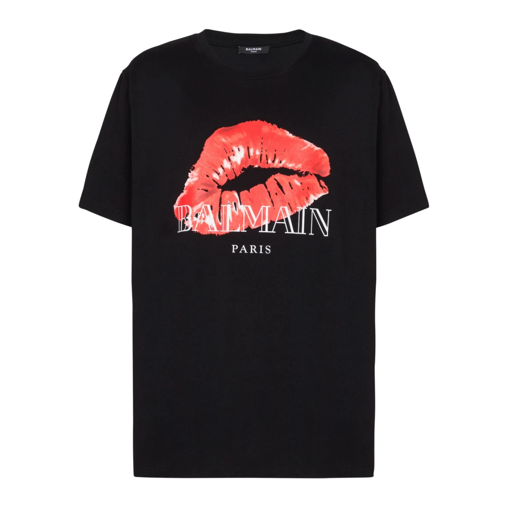 Balmain Zwarte T-shirts & Polos voor Mannen Black Heren