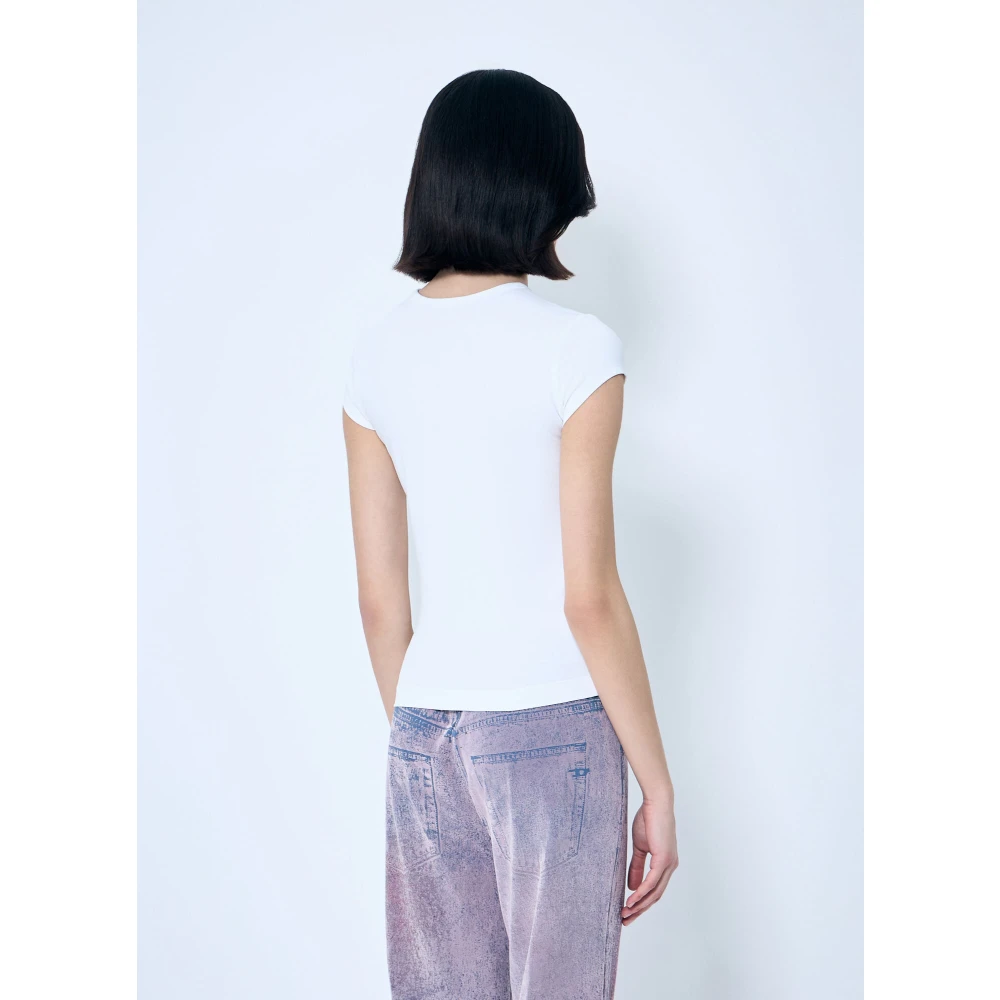 Diesel D-Cutout Logo T-shirt White Dames