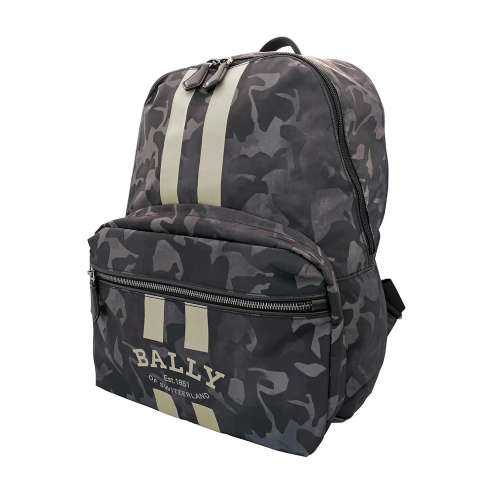 Bally Logo Nylon Rugzak Black Heren