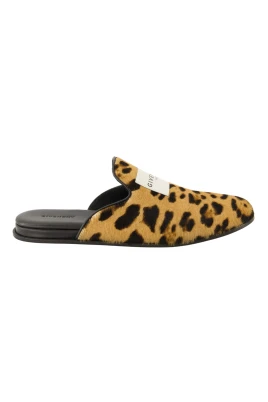 Leopardmönstrade Platta Mulor