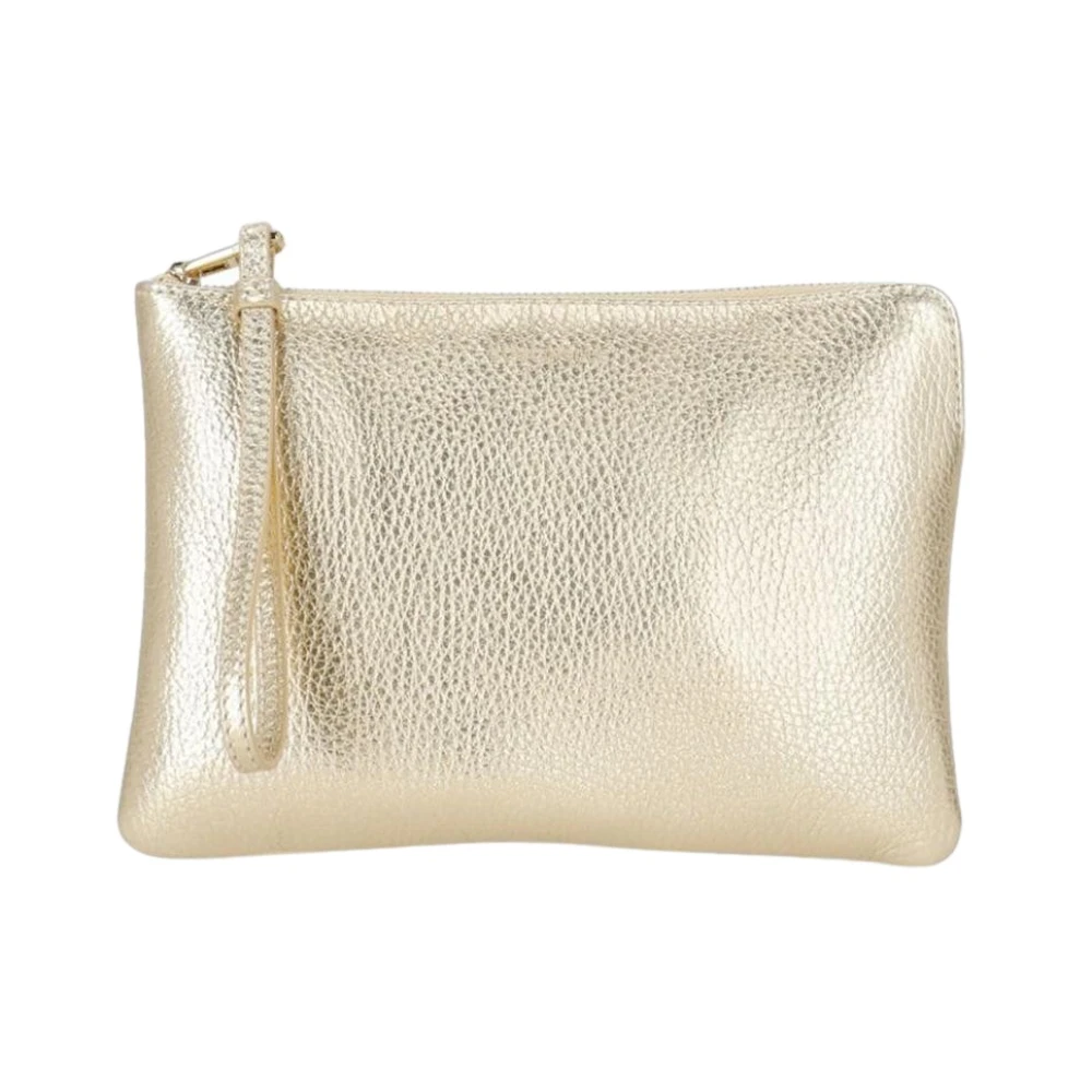 Coccinelle Yellow Metallic Zip Clutch Wristlet - Female - Clutches - One Size - Bags