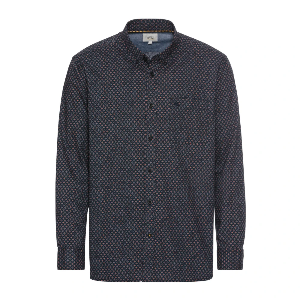Camel active Casual Donkerblauw Overhemd Blue Heren