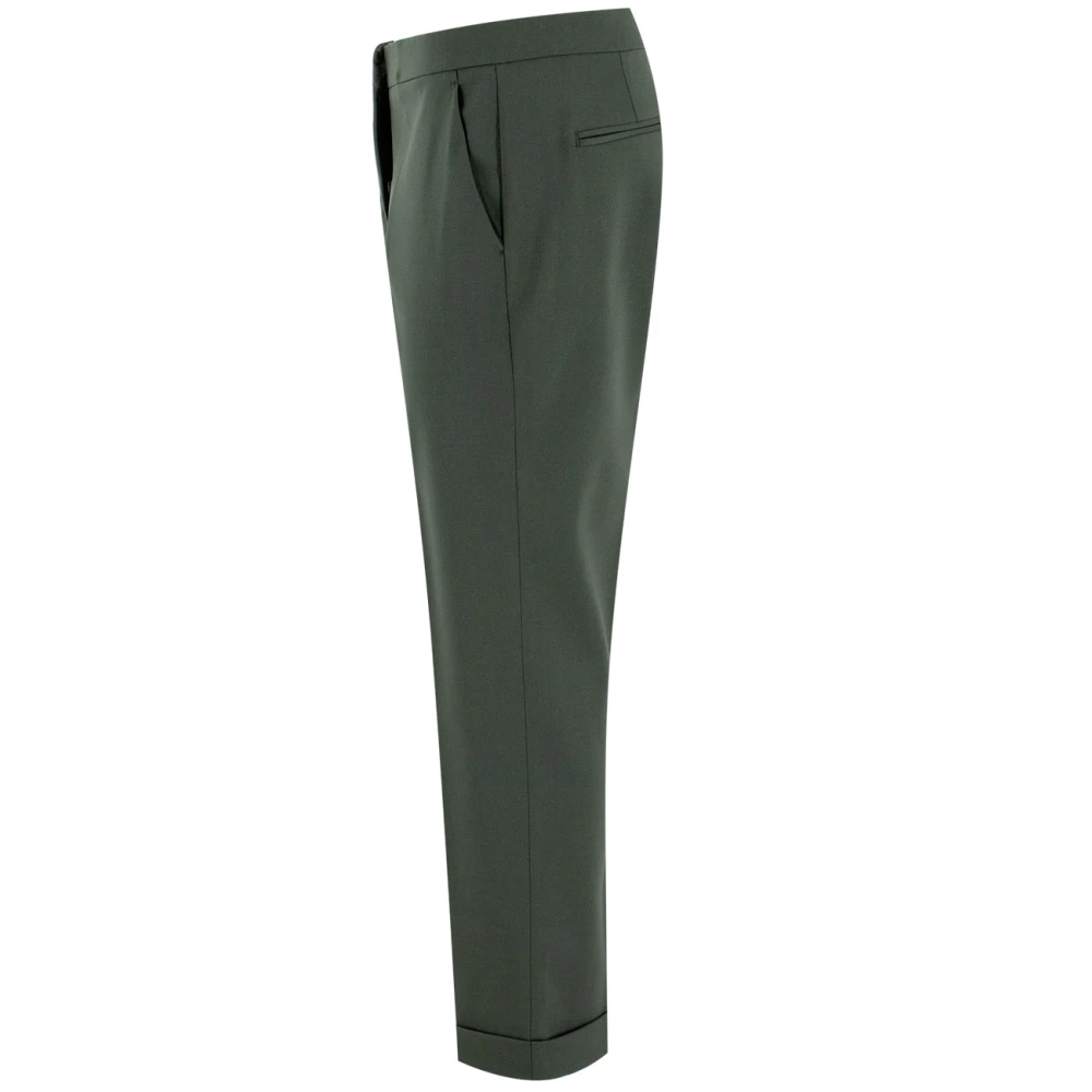 ETRO Hoge Taille Cropped Broek Green Dames