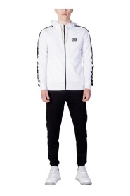 Hvid Herre Tracksuit med Lynlås