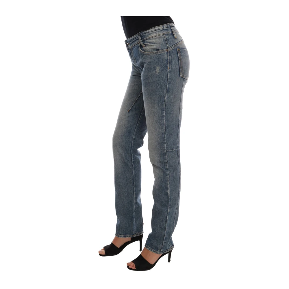 Costume National Blauwe Slim Fit Designer Jeans Blue Dames