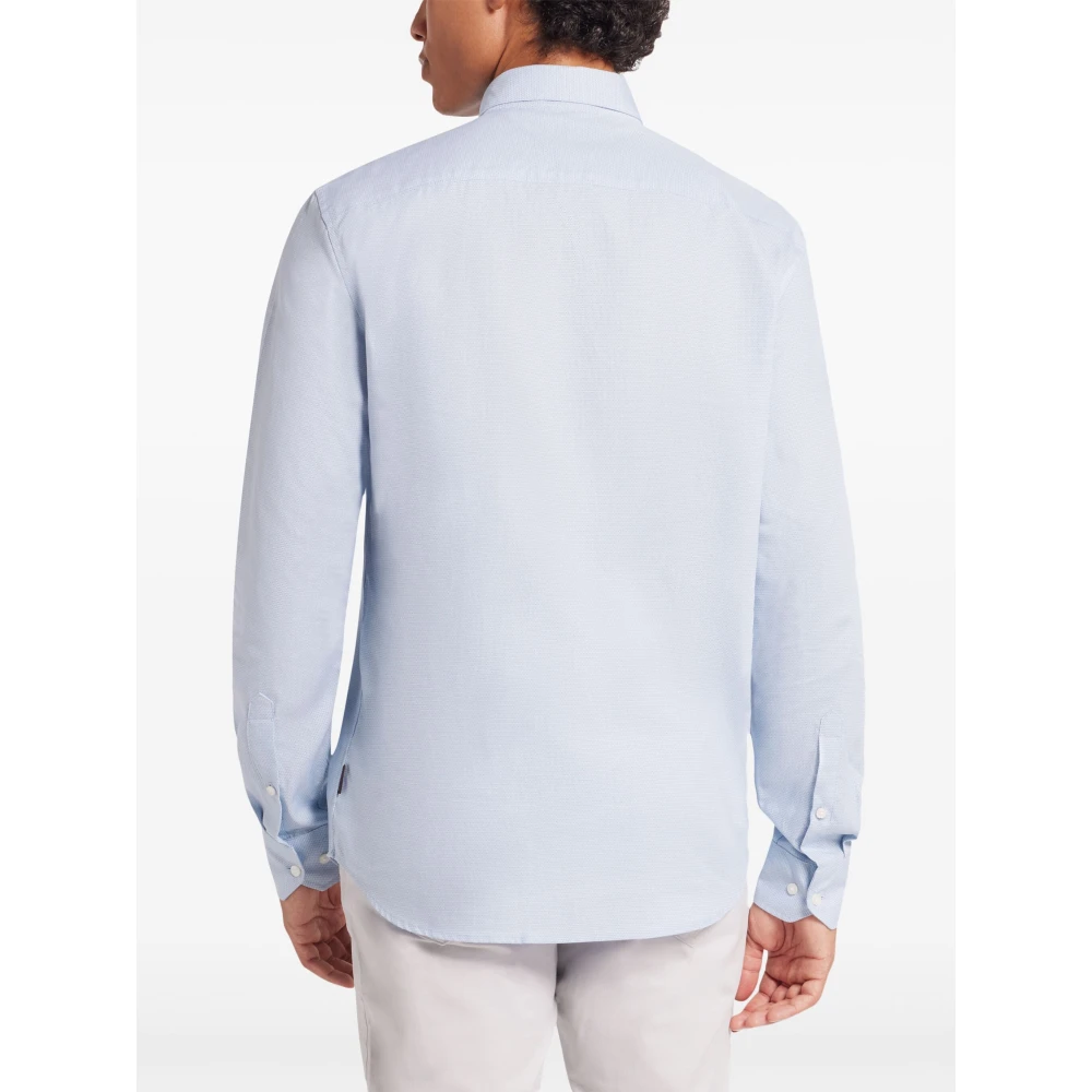 Michael Kors Chambray Katoenen Overhemd Blue Heren